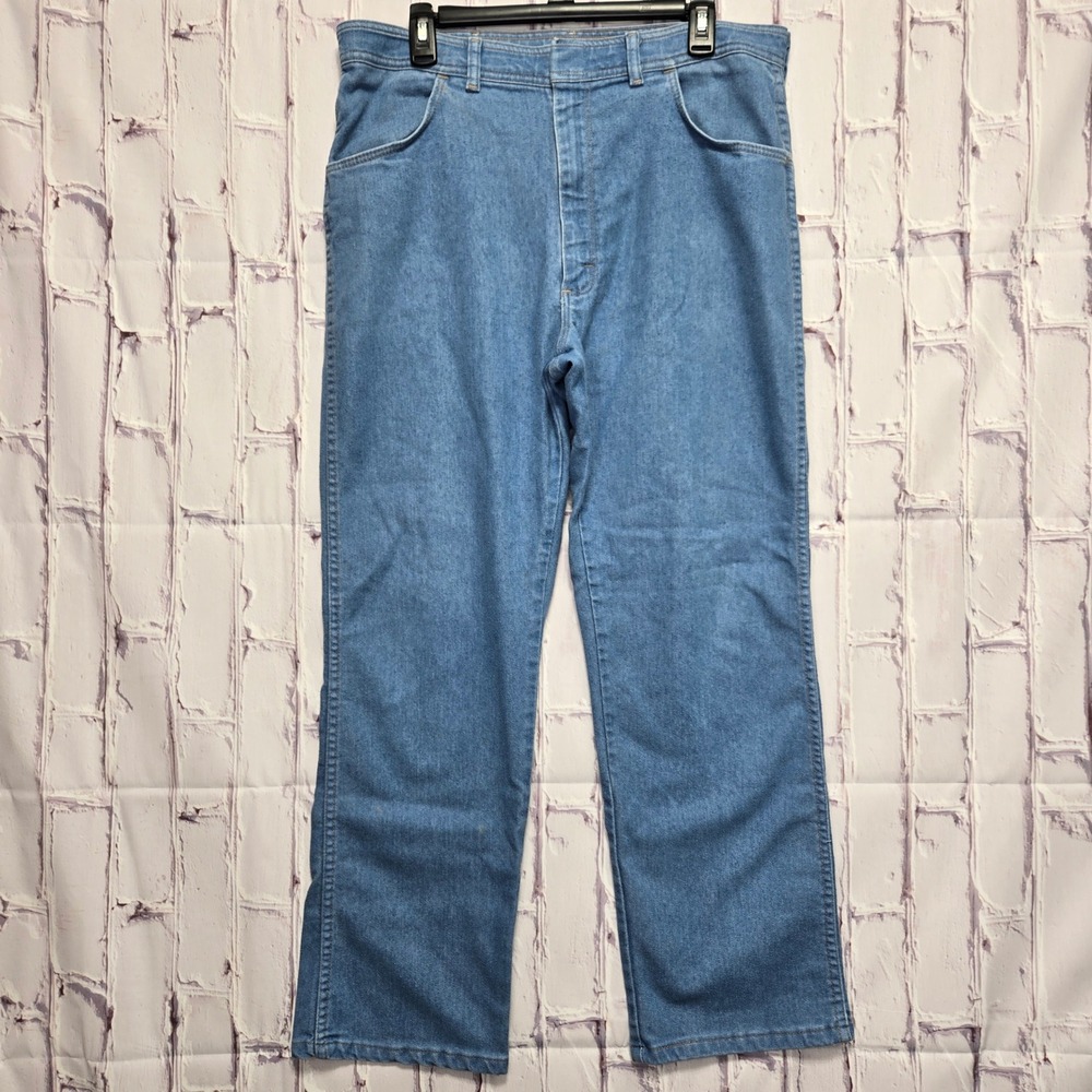 Wrangler Vintage 70's 80's Mens Jeans 38x30 Made in USA Blue Denim‎ Straight Leg